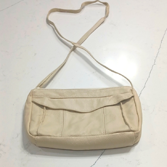 Cream Crossbody Bag with Long Strap and Casual Style - Picture 1 of 7